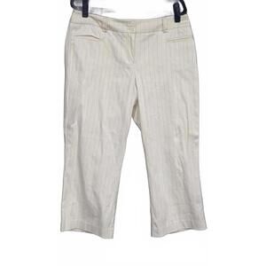 Cream Pinstripe Women's Trousers
